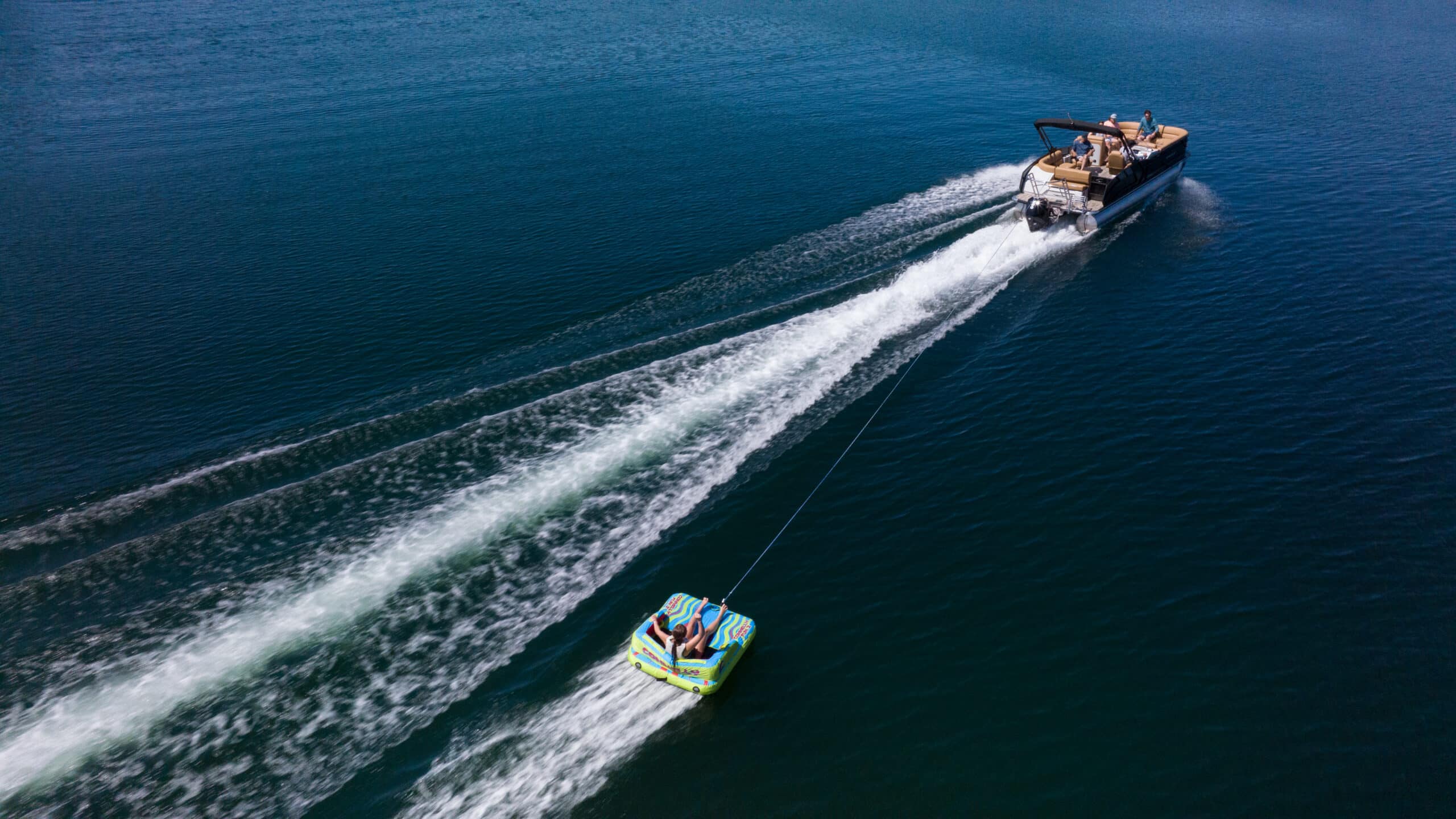 Crest pontoon pulling tuber